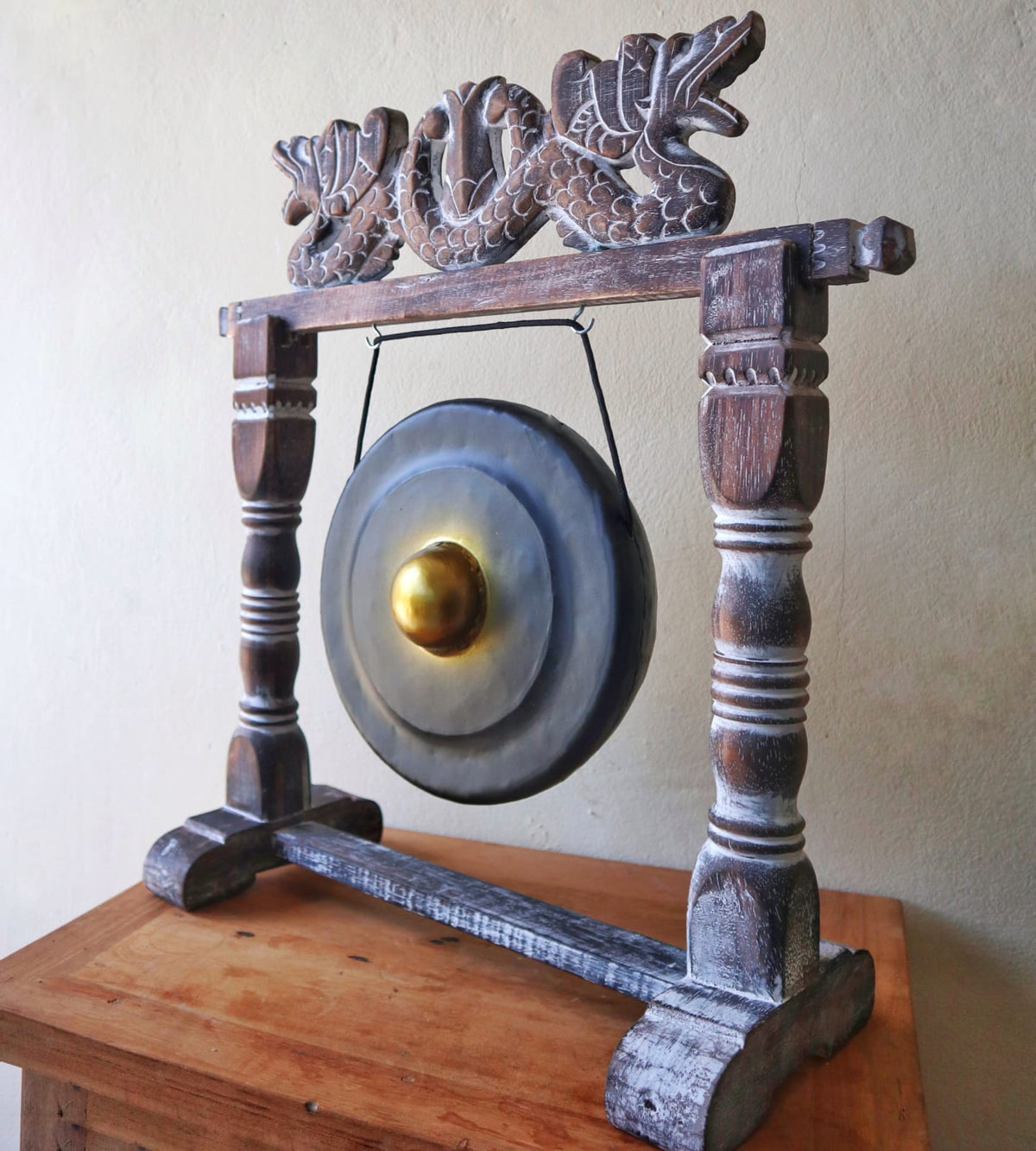 Antique Style Black Gong - Artfully Curated Creations and identify whats in the image