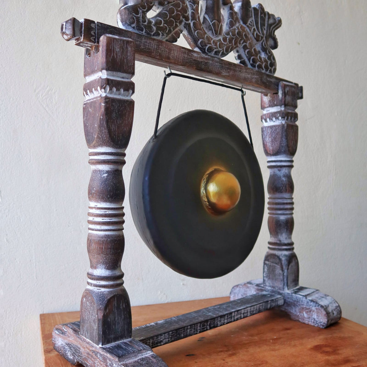 Antique Style Black Gong - Artfully Curated Creations and identify whats in the image