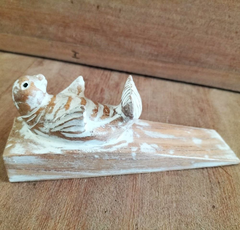 Hand Carved Doorstop - Baby Seal